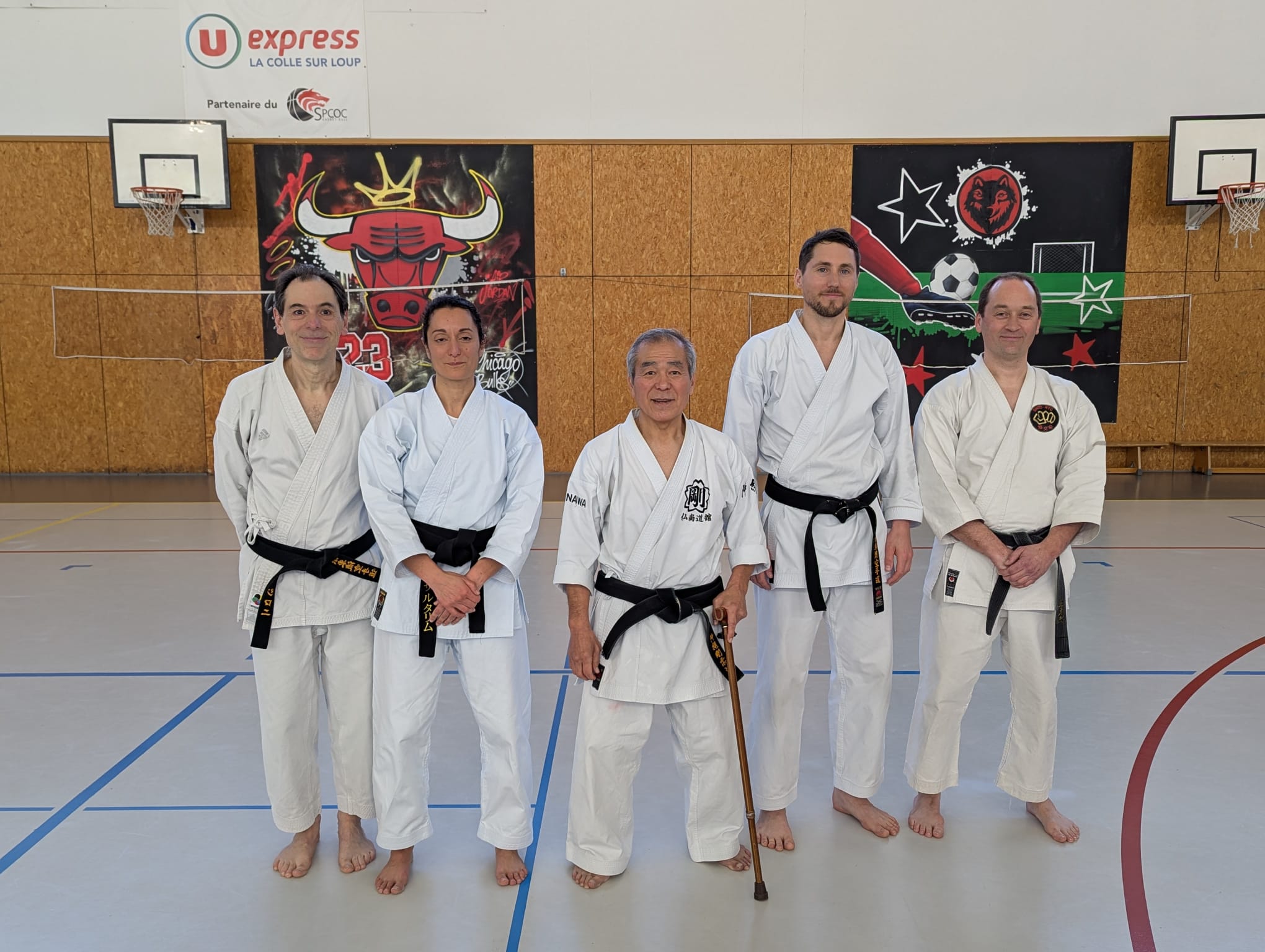 Photo du stage avec senseï Oshiro (Mars 2025)